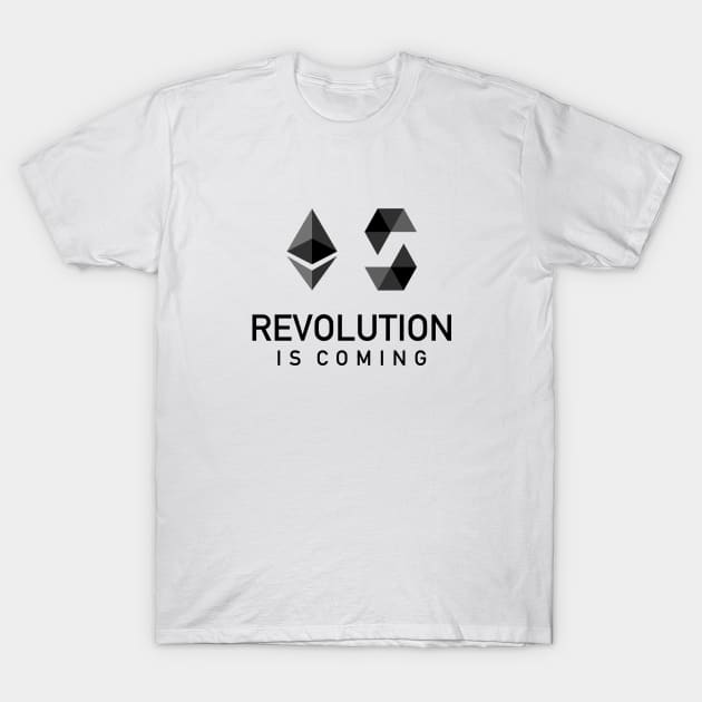 Revolution is Coming by Ethereum and Solidity T-Shirt by zadaID